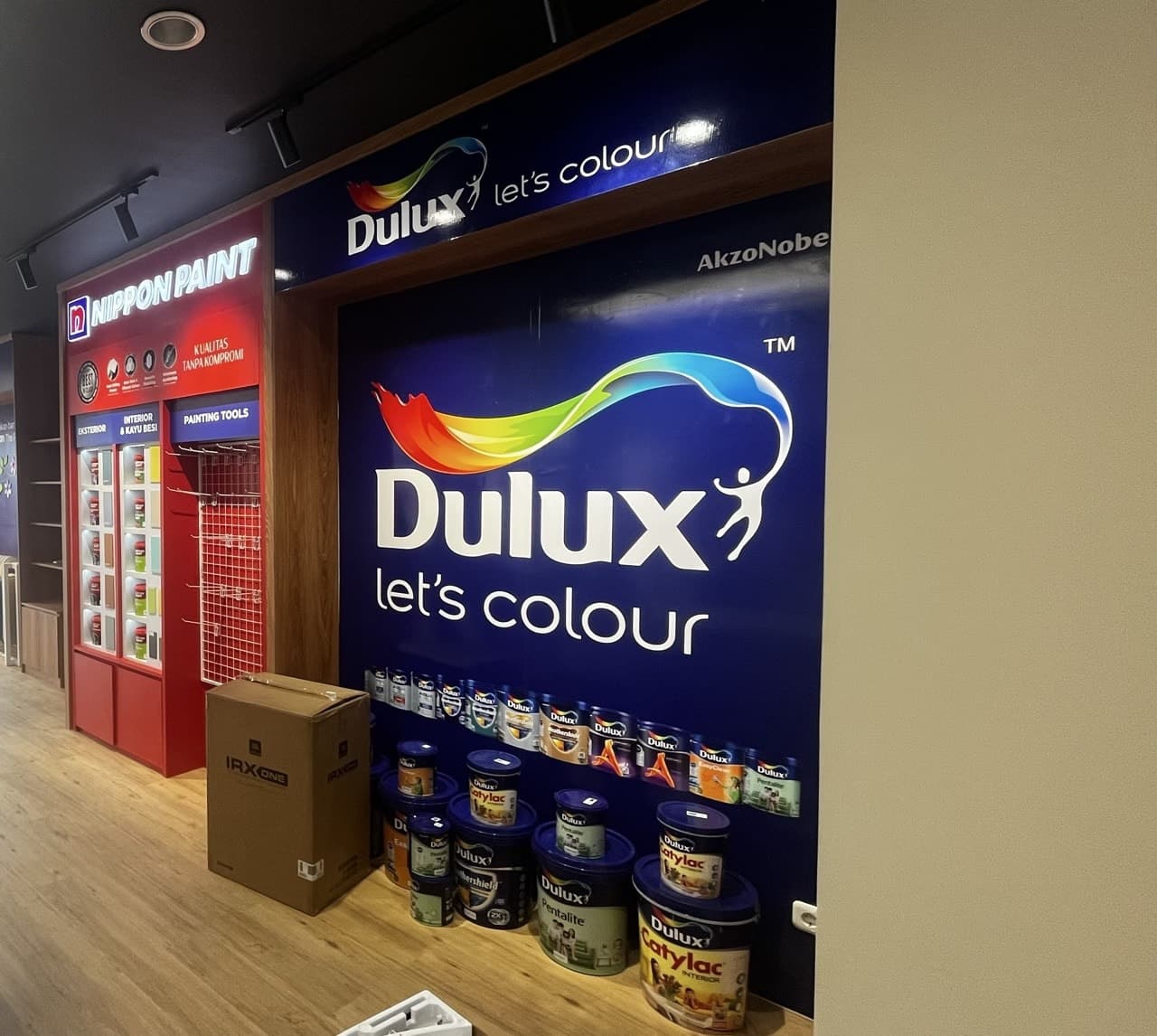 Dulux paint collection display