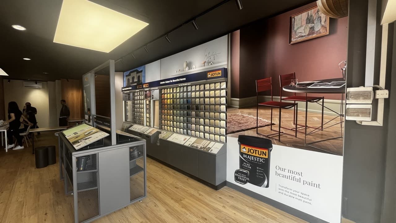 Jotun color swatch wall