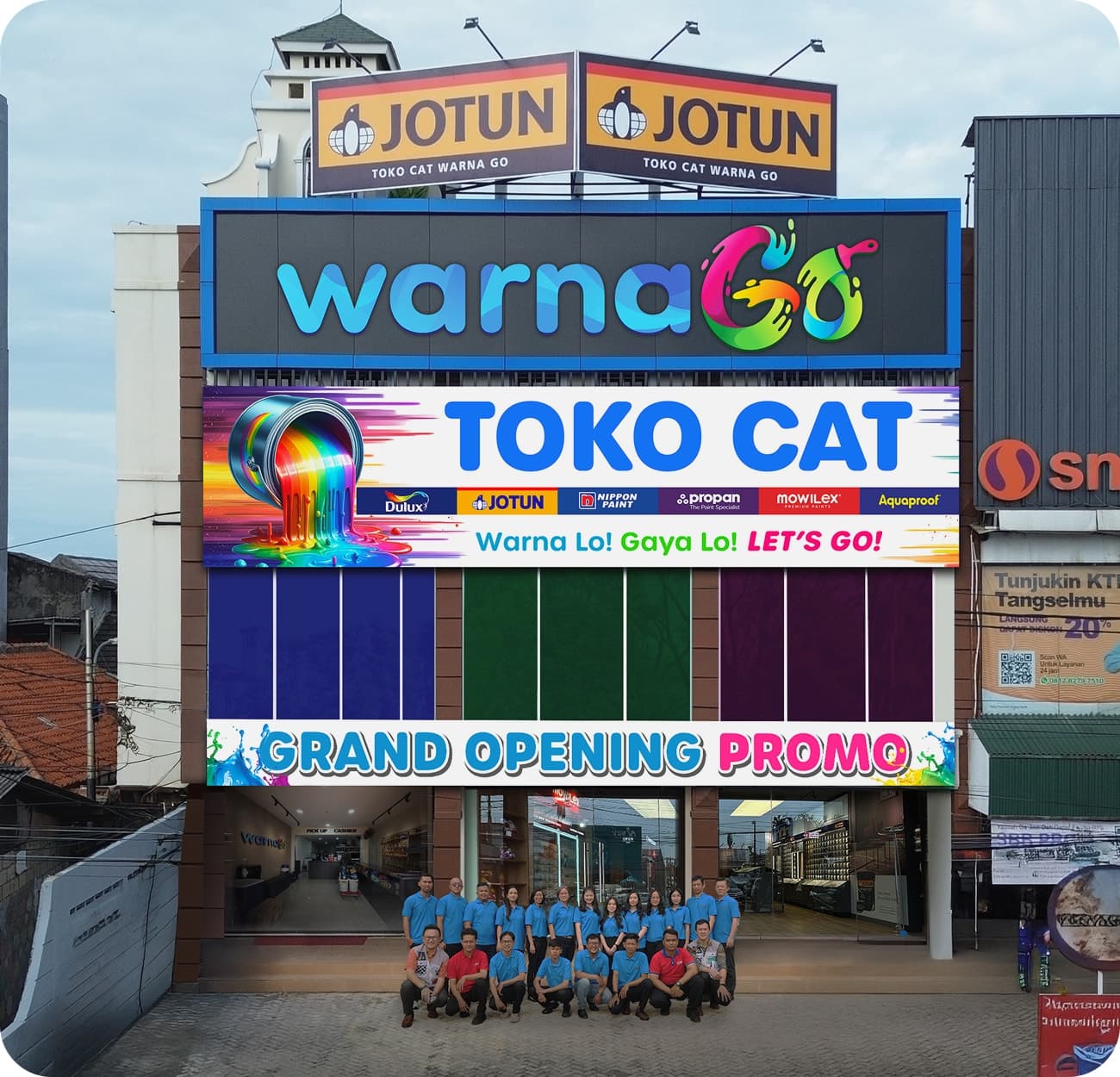Tampak depan toko WarnaGo